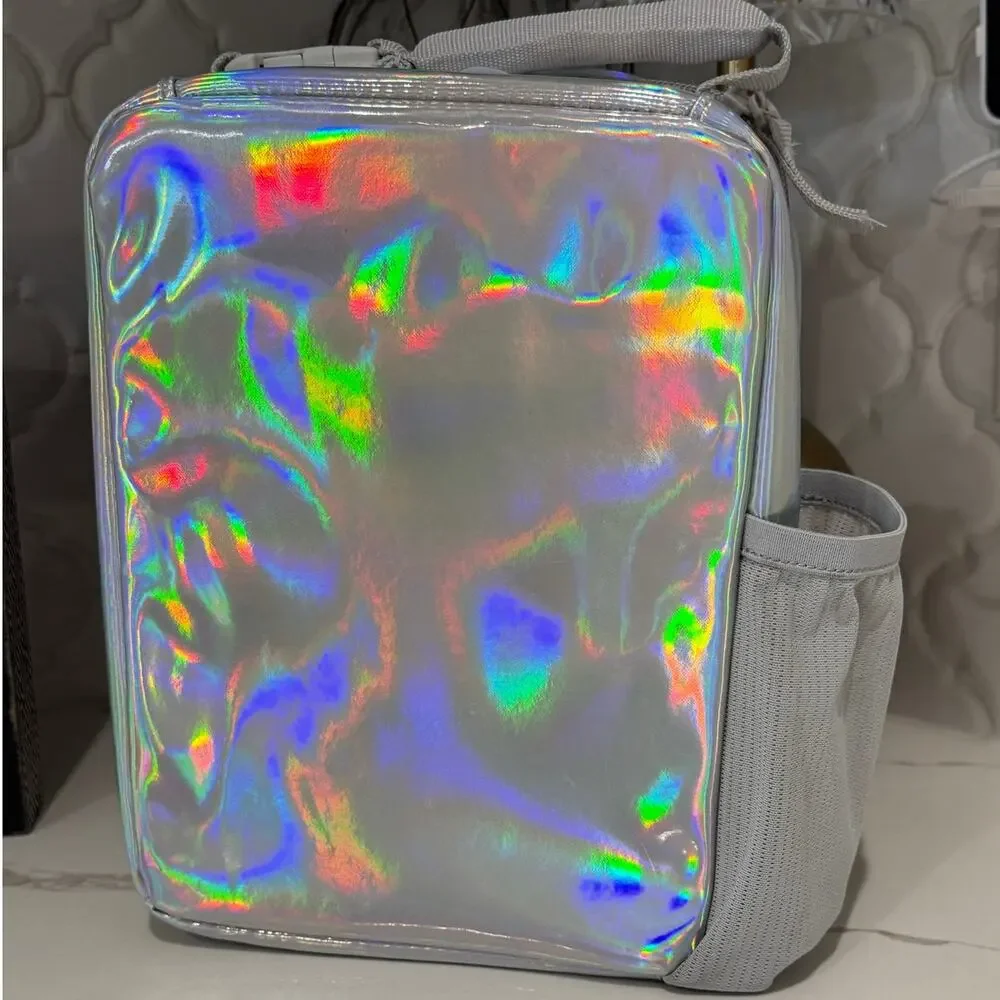 Fulton Bag Co Upright Lunch Bag Pearlescent Holographic Hard Liner NWT